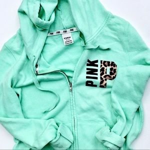 VICTORIA SECRET PINK Mint Hoodie Jacket